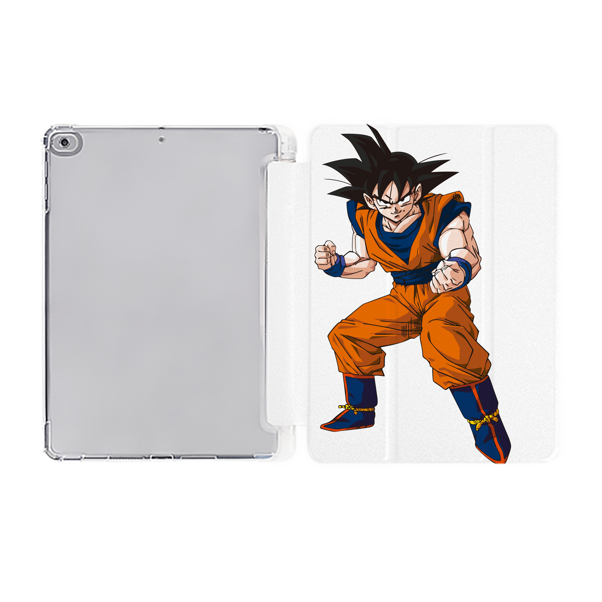 （画像用） ドラゴンボール 孫悟空（そん ごくう）Son Goku カカロット DRAGON BALL Kakarotto IPad ケース ペン収納付き 三つ折りスタンド PUレザー×シリコン 対応機種9.5/10.5/10.9インチ